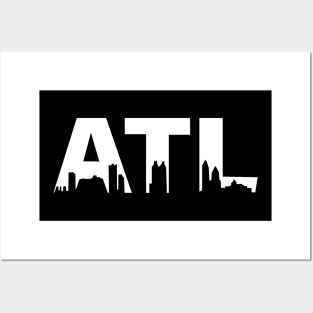 ATL White Skyline Posters and Art